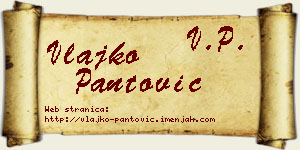 Vlajko Pantović vizit kartica